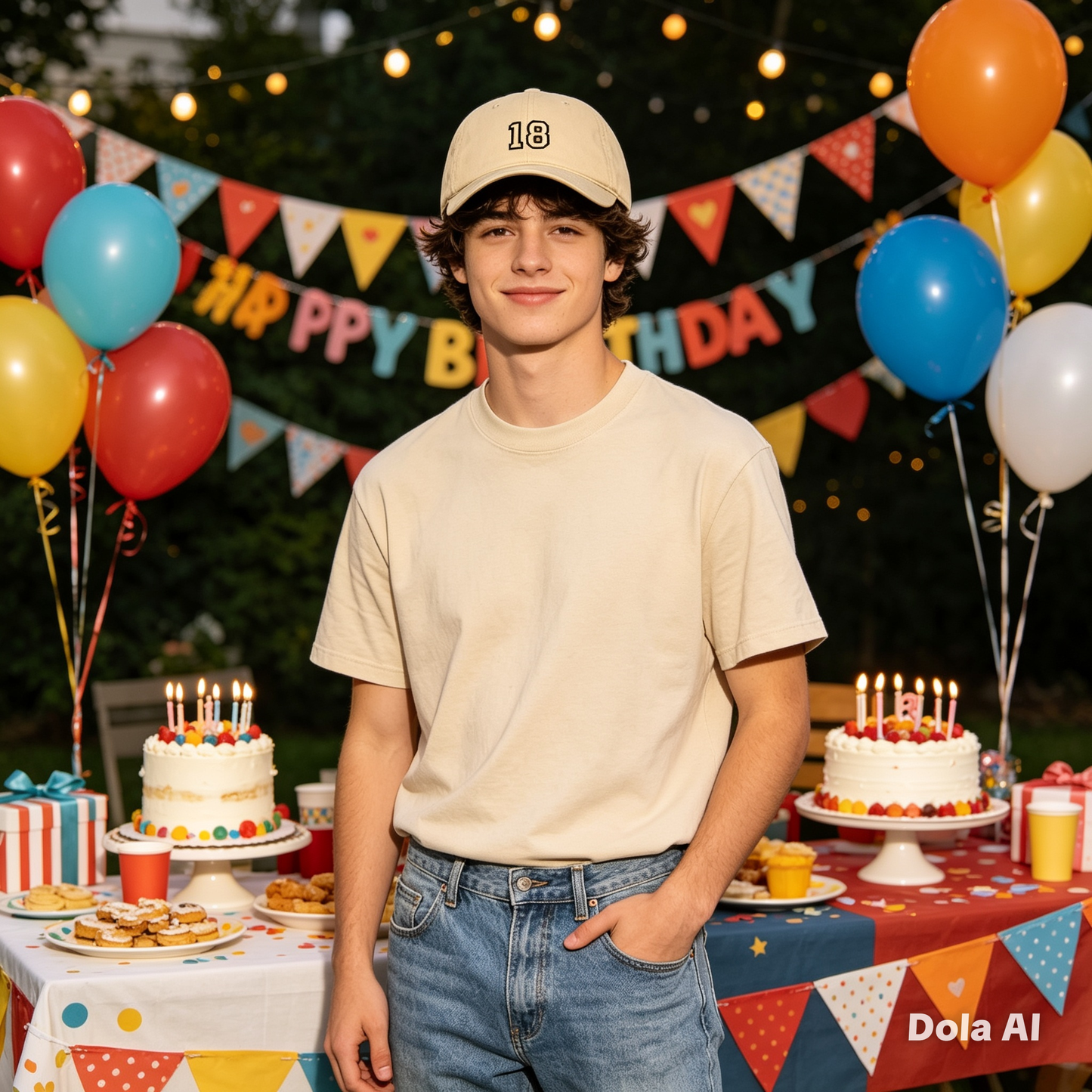 18th Birthday Garment washed baseball cap