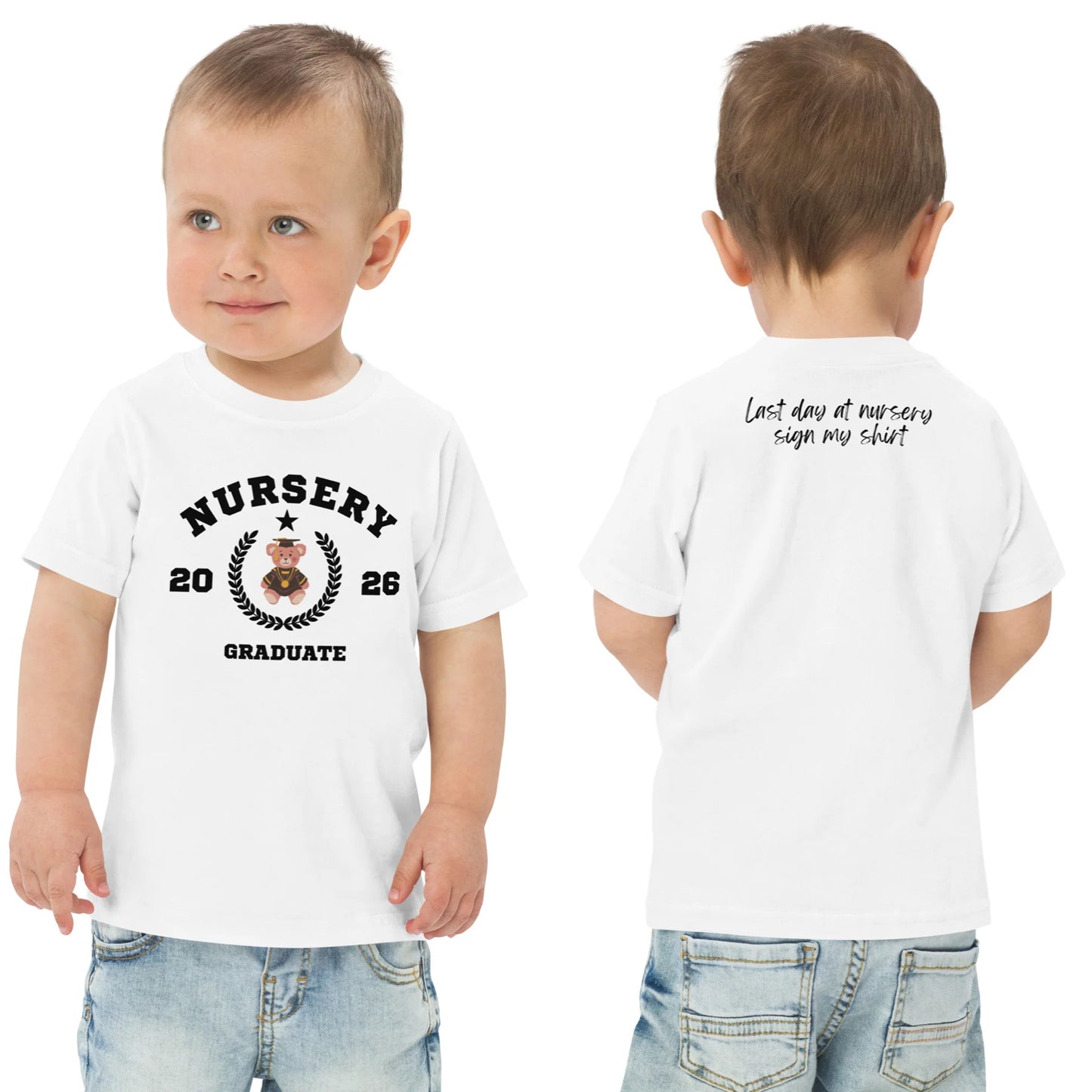 Nursery graduation Toddler jersey t-shirt